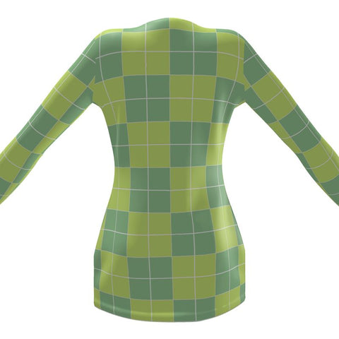 Sunrise 360 ‘Irish Tee Checkerboard' Ladies Cardigan w/ Pockets-Sample