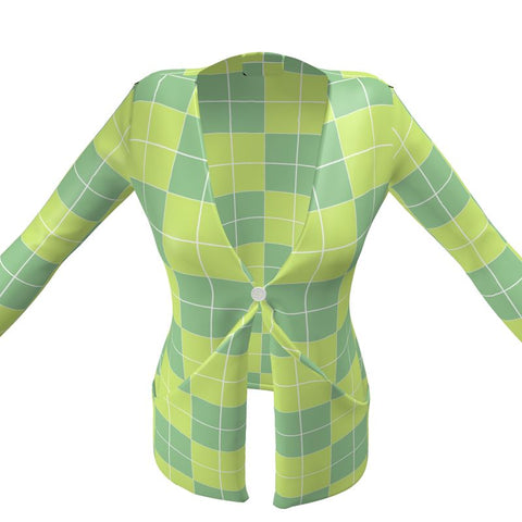 Sunrise 360 ‘Irish Tee Checkerboard' Ladies Cardigan w/ Pockets-Sample