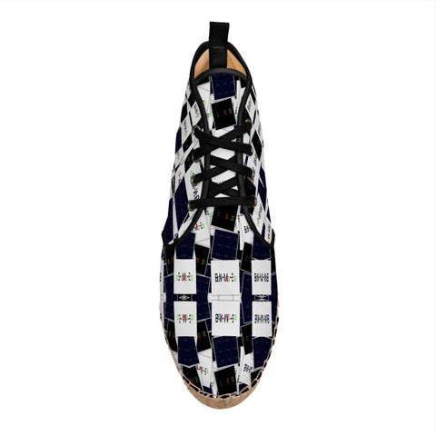 ‘Logo Blocked' Men's Hi-Top Lace Up Espadrilles