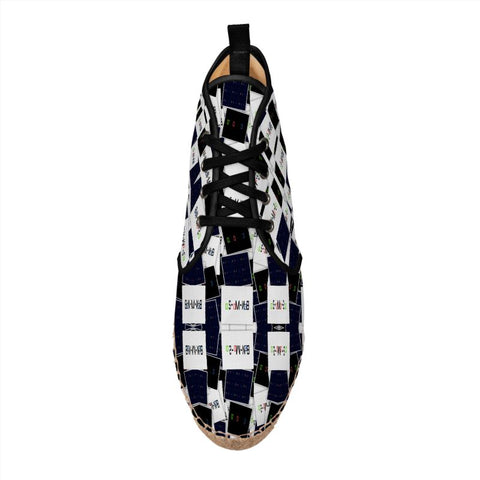 ‘Logo Blocked' Men's Hi-Top Lace Up Espadrilles