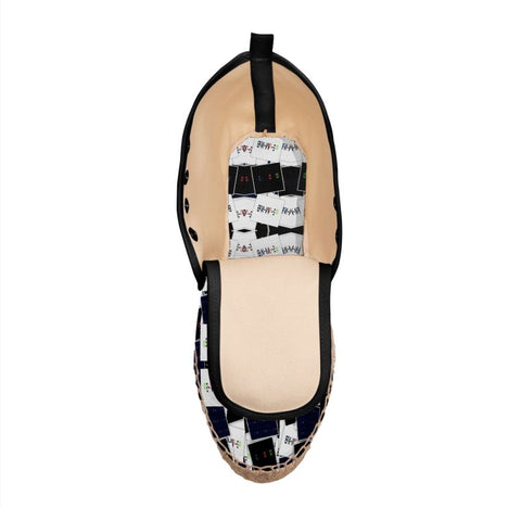 ‘Logo Blocked' Men's Hi-Top Lace Up Espadrilles