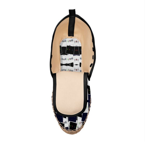 ‘Logo Blocked' Men's Hi-Top Lace Up Espadrilles