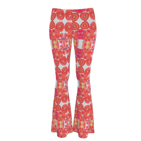 'Poppies for Popi Rose' Flaired Leggings