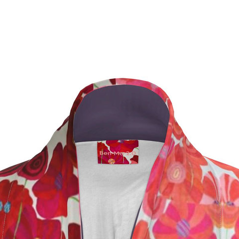 ‘Poppies for Papi Hybrid' Unisex Kimono