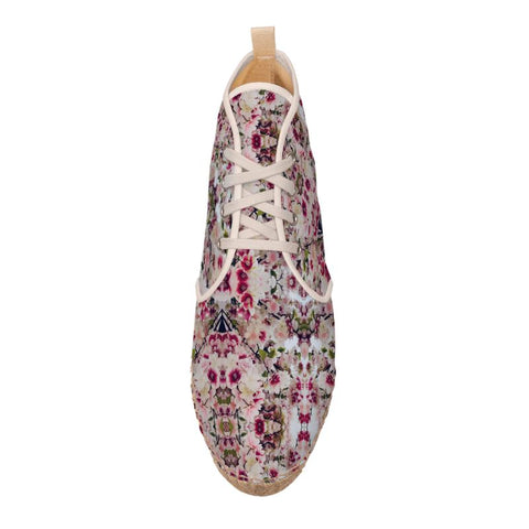 'Rula's Cherry Blossoms' Men's Hi-Top Espadrilles