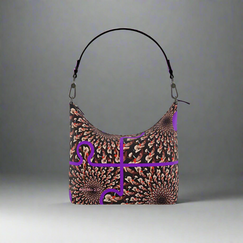 ‘Purple Peacock’ Designer Hobo Bag