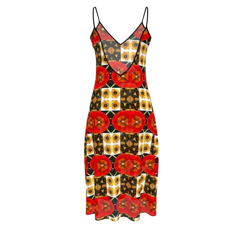 'Dua Tulipa Patchwork’ Sleeveless Midi Dress