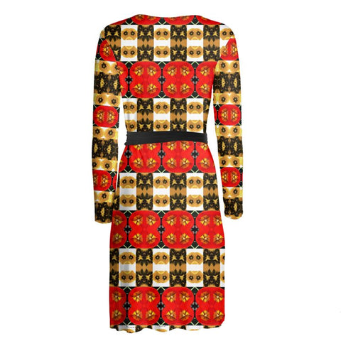 'Dua Tulipa Patchwork’ Wrap Dress