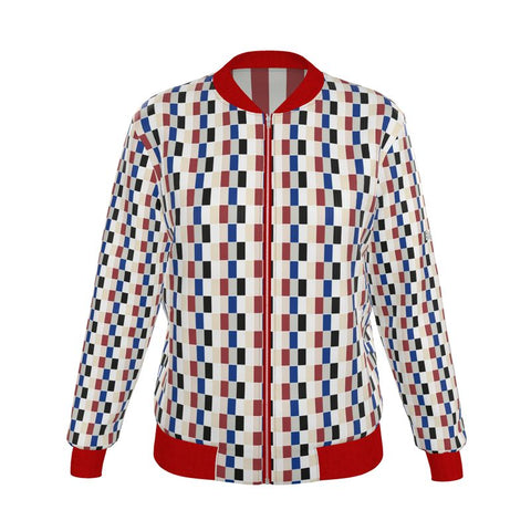 'Double Primaries' Reversible Women's Silk Bomber Jacket