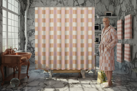 BM2-Casa 'Peche Fresh' Shower Curtain