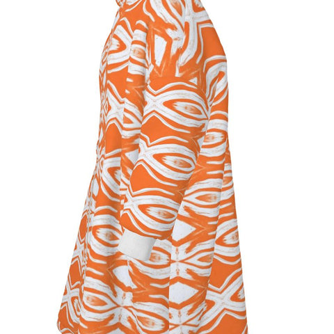 BM2-Casa 'Orange Curl' Unisex Waterproof Sherpa Lined Changing Robe