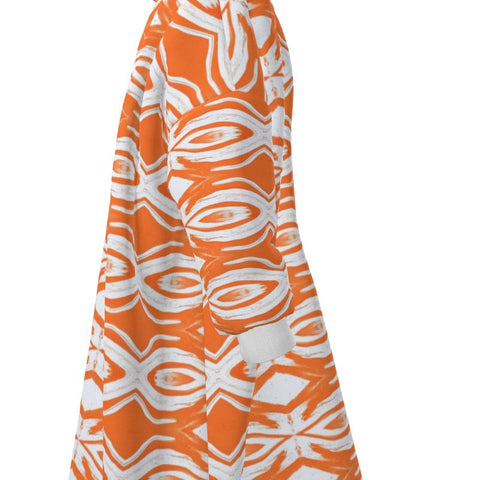 BM2-Casa 'Orange Curl' Unisex Waterproof Sherpa Lined Changing Robe