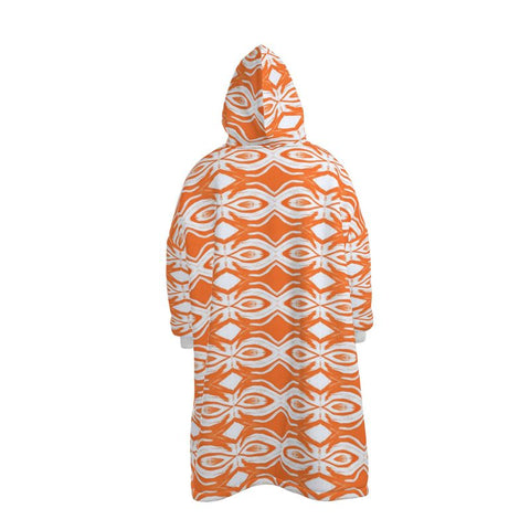BM2-Casa 'Orange Curl' Unisex Waterproof Sherpa Lined Changing Robe