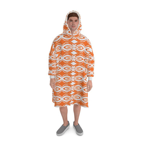 BM2-Casa 'Orange Curl' Unisex Waterproof Sherpa Lined Changing Robe