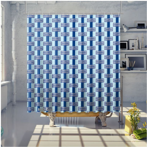 BM2-Casa 'Le Morrocaine Bleu’ Shower Curtain