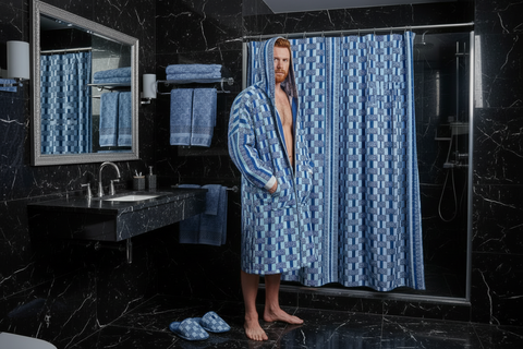 BM2-Casa 'Le Morrocaine Bleu’ Shower Curtain