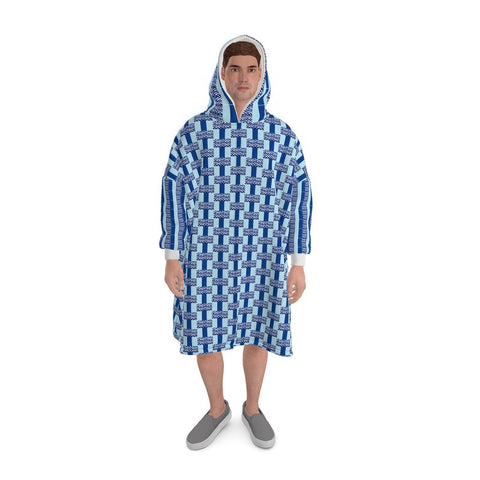 BM2-Casa 'Le Morrocaine Bleu' Unisex Waterproof Changing Robe
