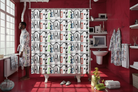 BM2-Casa 'Logo Arte' Shower Curtain
