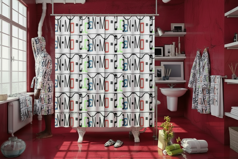 BM2-Casa 'Logo Arte' Shower Curtain