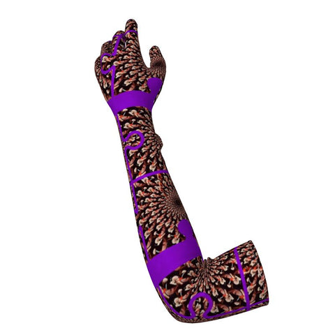 'Purple Peacock Tate' Long gloves