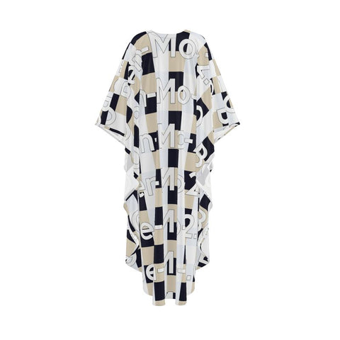 'Logo Four Corners' Unisex Silk Kaftan