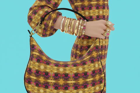 'Creation' Curve Hobo Bag