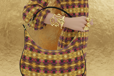 'Creation' Curve Hobo Bag