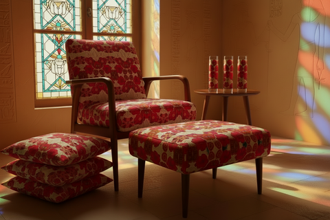 BM2-Casa 'Poppies for Papi Marrakech' Floor Pillow