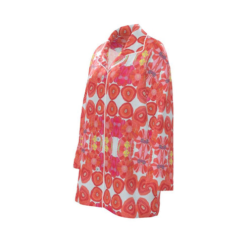 'Poppies for Papi' Women's Luxury Pajama Shirt