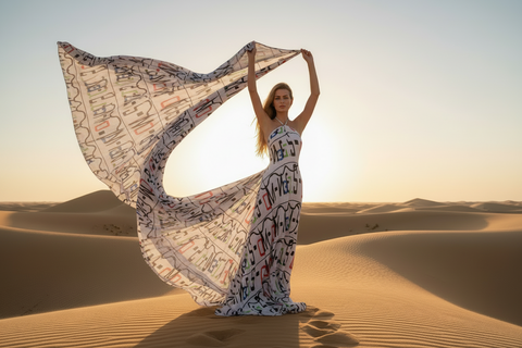 'Logo Arte' Halterneck Backless Dress