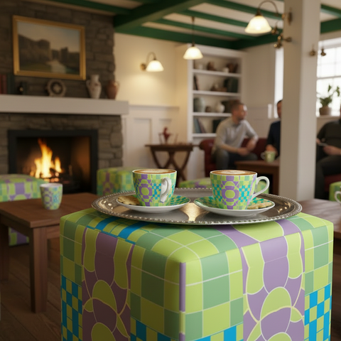 BM2-Casa 'Irish Tee Hybrid' Square Pouf