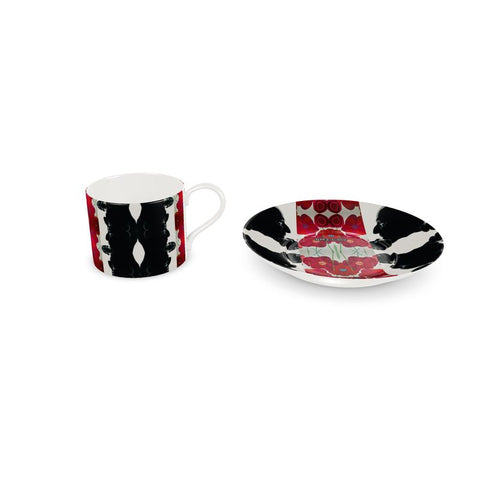 BM2-Casa 'Poppies for Papi Capri' Cup and Saucer