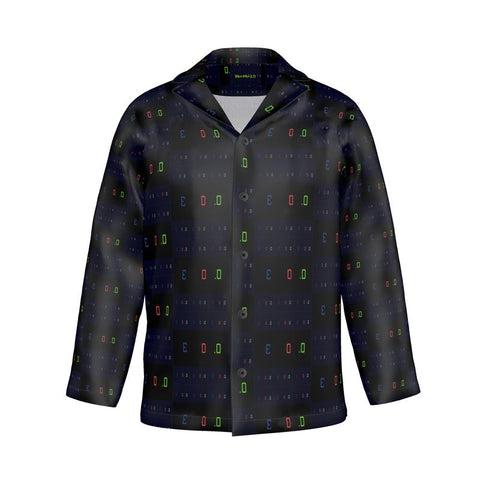 'Blackout Blueprint' Men's Luxury Shirt