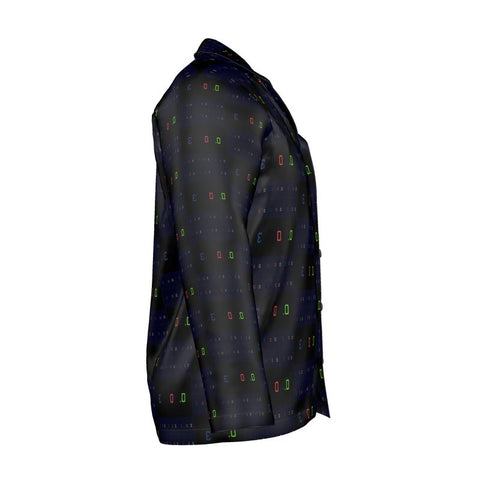 'Blackout Blueprint' Men's Luxury Shirt