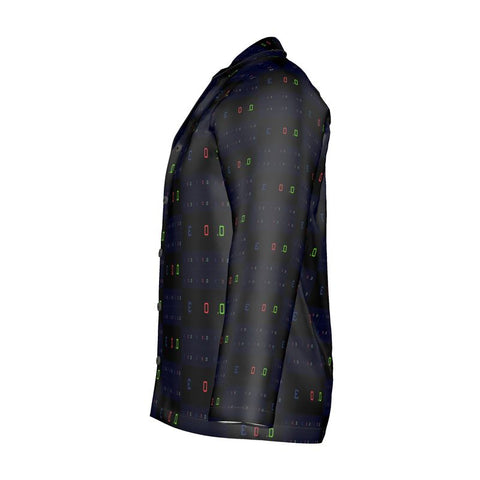 'Blackout Blueprint' Men's Luxury Shirt