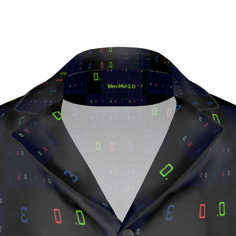 'Blackout Blueprint' Men's Luxury Shirt