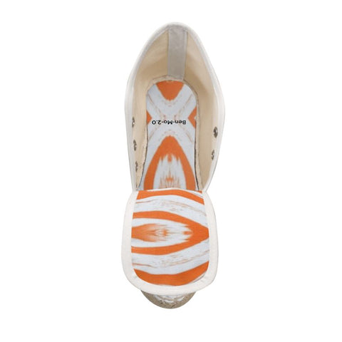 'Orange Swirl' Ladies Wedge Espadrilles