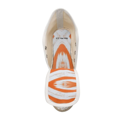 'Orange Swirl' Ladies Wedge Espadrilles