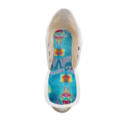 'Let Them Eat AI' Ladies Wedge Espadrilles