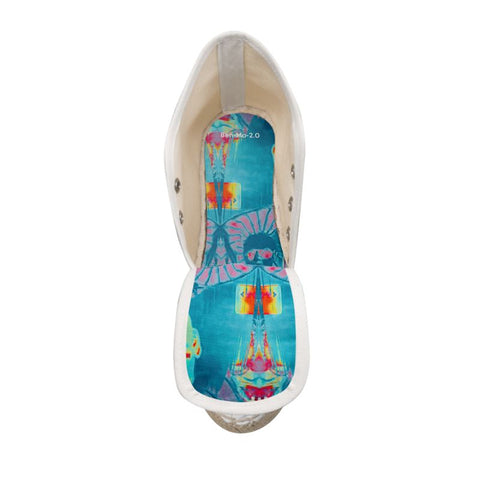 'Let Them Eat AI' Ladies Wedge Espadrilles