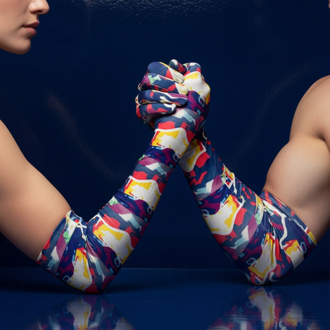 'Two Halves of the Same Coin' Long Gloves