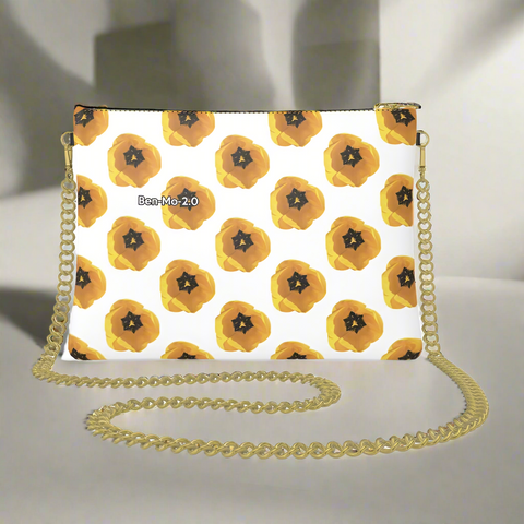 'Una Tulipa Infinity’ Leather Cross-Body Bag w/ Chain