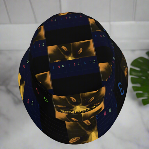 'Blackout-Blueprint' Stamen Bucket Hat