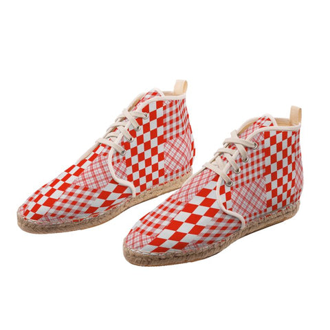 'Gingham Hobo' Hi Top Espadrilles