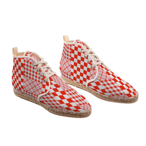 'Gingham Hobo' Hi Top Espadrilles