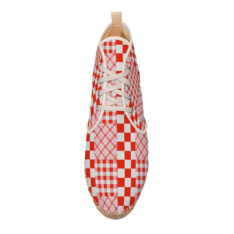 'Gingham Hobo' Hi Top Espadrilles