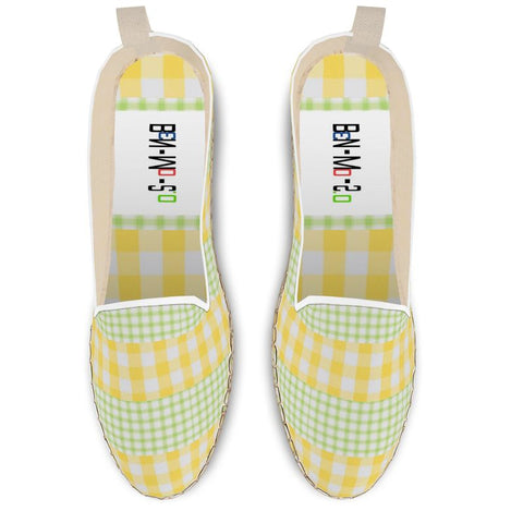 'Lemon Lime Gingham' Loafer Espadrilles