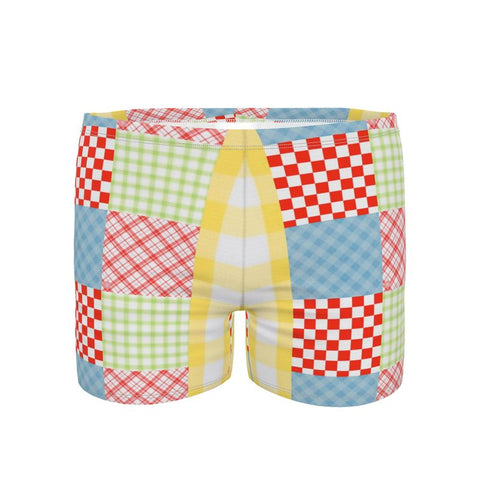 'Gingham Patchwork' Swimming Trunks