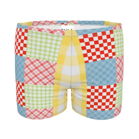 'Gingham Patchwork' Swimming Trunks