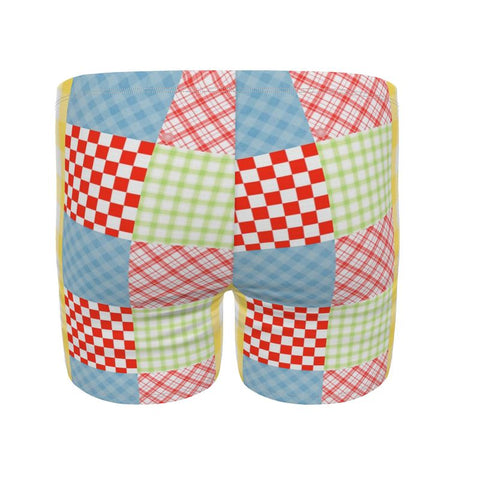'Gingham Patchwork' Swimming Trunks